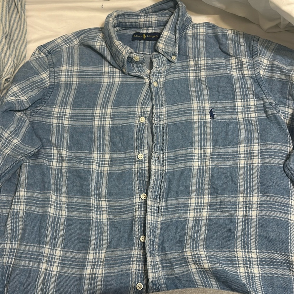 Polo Blue Plaid Button up